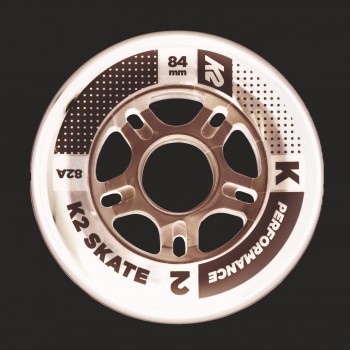 Lot De 8 Roues K2 Booster 84mm 82A - Pour Skate, Longboard - Roulements ILQ7 Inclus - Pack Complet