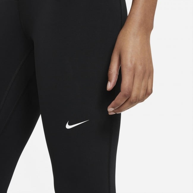 NEW Women's Nike Pro 365 Mid-Rise Mesh-Paneled Leggings Black VOLT CZ9803-015  XL