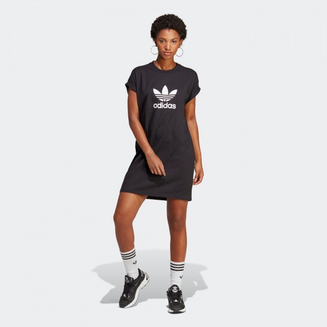 Adidas originals women's adicolor classics trefoil tee dress | Svārki un  kleitas | Pērc tiešsaistē - Sportland